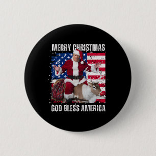 Winner Winner Christmas Dinner Santa Trump Ugly Sw Button