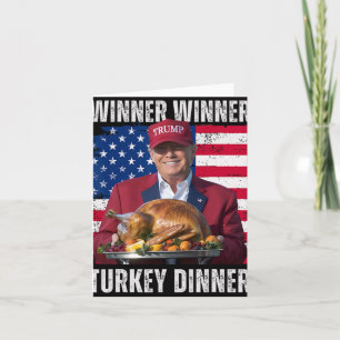 Winner Winner Christmas Dinner Santa Trump Ugly Sw Card
