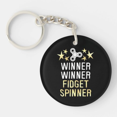 Winner Winner Fidget Spinner Keychain