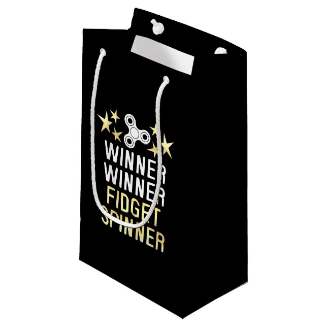 Winner Winner Fidget Spinner Small Gift Bag (Front Angled)