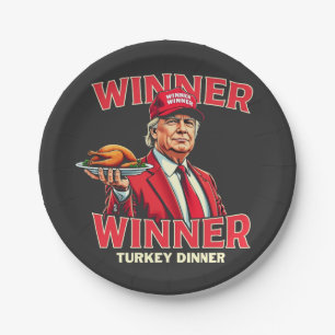 Winner Winner Turkey Dinner Trump Thanksgiving Paper Plates