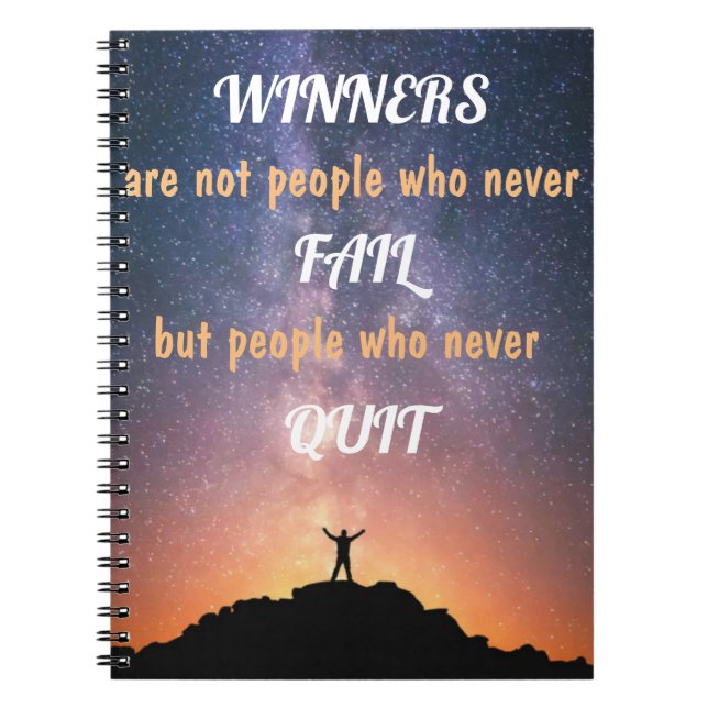 Winners are not people who never fail notebook (Front)