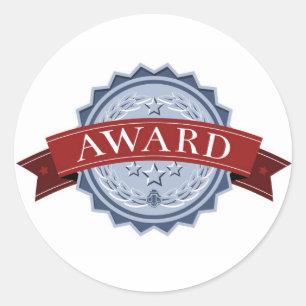 Winners award medal classic round sticker