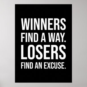 Winners Find A Way - Gym, Hustle, Success Poster