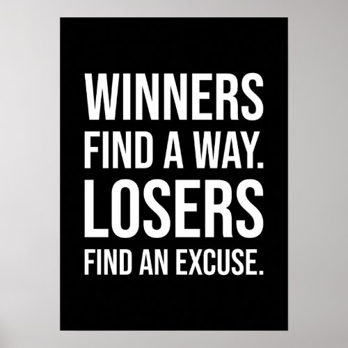 Winners Find A Way _ Gym Hustle Success Poster