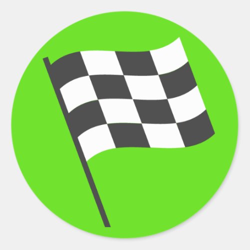 Winners Flag Emoji Classic Round Sticker