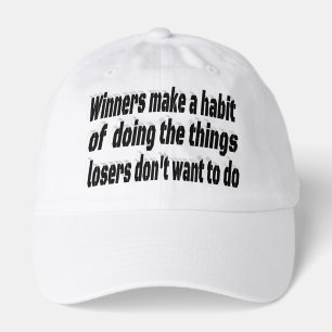 Winners Habits Motivational Quote Hat