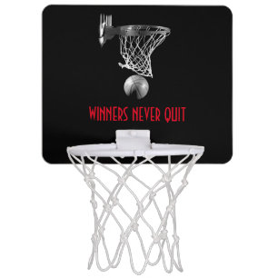 Winners Never Quit Basketball Mini Basketball Hoop