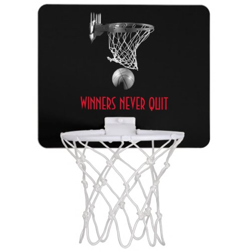 Winners Never Quit Basketball Mini Basketball Hoop