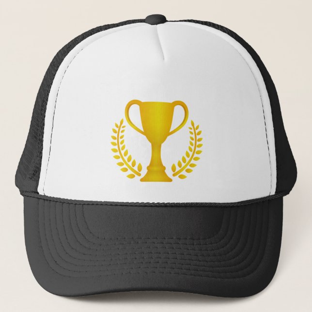 Winner's trophy trucker hat (Front)
