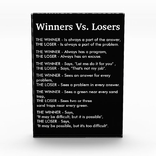 Winners Vs Losers Photo Block