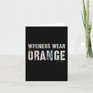 WINNERS WEAR ORANGE Summer Camp Team Color War Gam Card