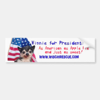 Winnie for President (Bumper Sticker) Bumper Sticker
