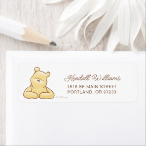 Winnie the Pooh 100 Acre Baby Shower Label