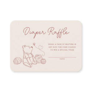 Winnie the Pooh 100 Acre Diaper Raffle Insert Card