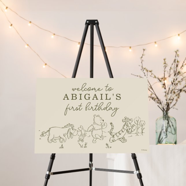 Winnie the Pooh 100 Acre Wood Birthday Arch Foam Board (In Situ (Stand))