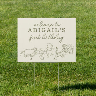 Winnie the Pooh 100 Acre Wood Birthday Arch Sign