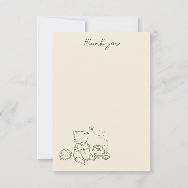 Winnie the Pooh 100 Acre Wood Birthday Arch Thank You Card (Front)