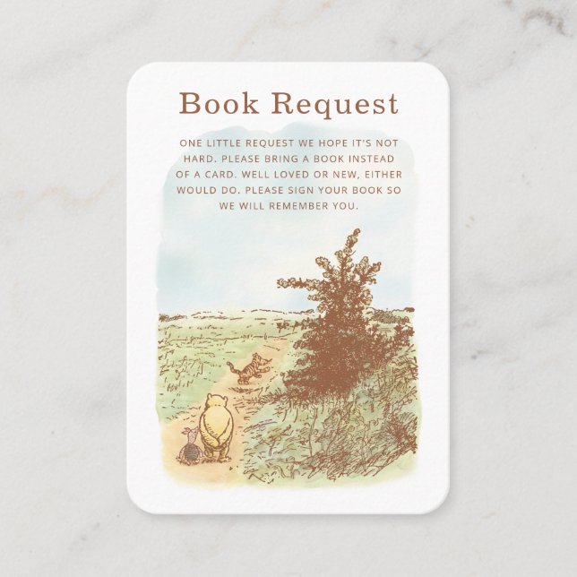 Winnie the Pooh 100 Acre Wood Book Request Insert (Front)