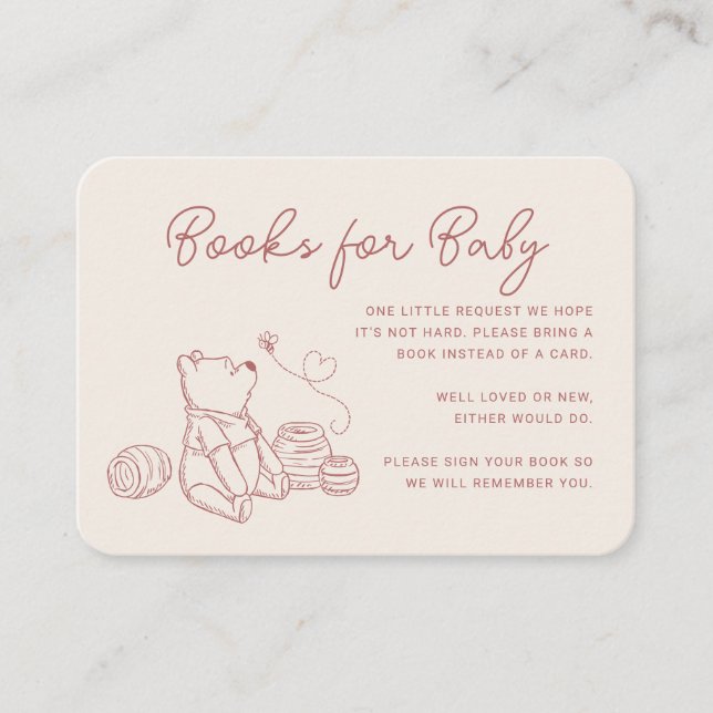Winnie the Pooh 100 Acre Wood Books for Baby Place Card (Front)