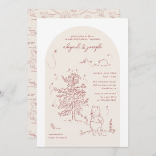 Winnie the Pooh 100 Acre Wood Couples Baby Shower Invitation