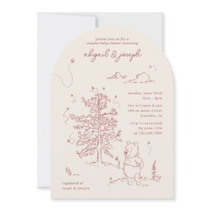 Winnie the Pooh 100 Acre Wood Couples Baby Shower Invitation