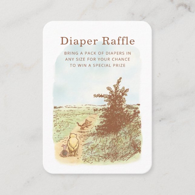 Winnie the Pooh 100 Acre Wood Diaper Raffle Insert (Front)