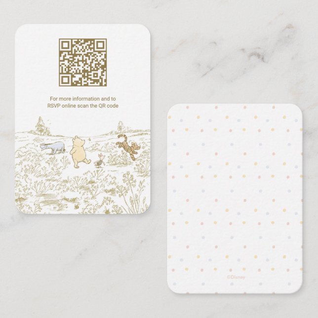 Winnie the Pooh 100 Acre Wood Gift Registry Enclosure Card (Front/Back)