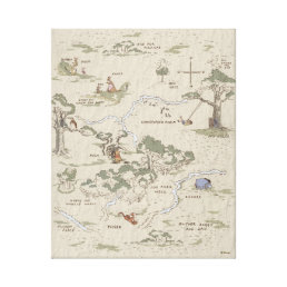 Winnie the Pooh | 100 Acre Wood Map Canvas Print