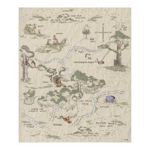 Winnie the Pooh | 100 Acre Wood Map Poster