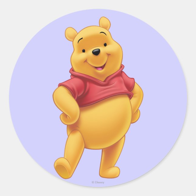 Winnie the Pooh 10 Classic Round Sticker (Front)