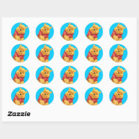 Winnie the Pooh 8 Sticker, Zazzle