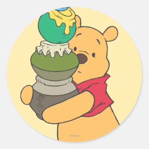 Winnie the Pooh 3 Classic Round Sticker