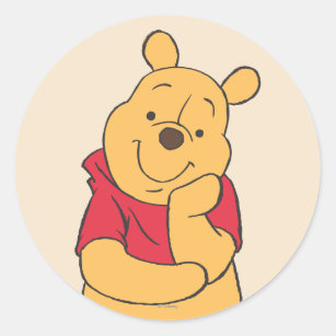 Happy Smile Winnie the Pooh Sticker, Zazzle