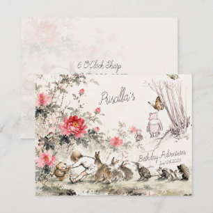 Winnie the Pooh Adventures Illustrations Invitation