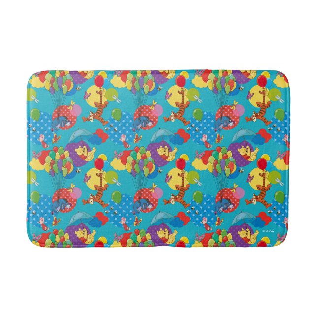 Winnie the Pooh | Among the Balloons Pattern Bath Mat (Front)