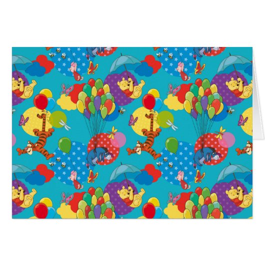 Winnie the Pooh | Among the Balloons Pattern Cards (Front Horizontal)