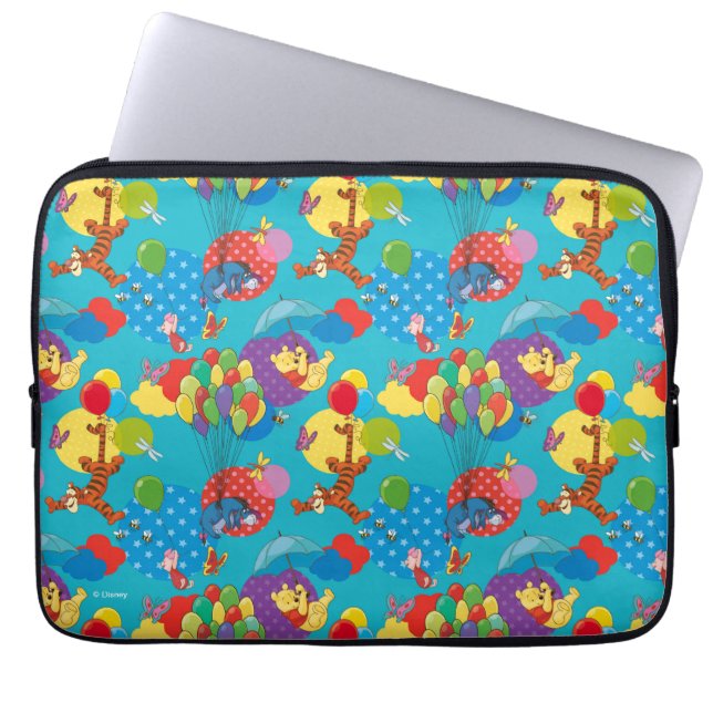 Winnie the Pooh | Among the Balloons Pattern Laptop Sleeve (Front)