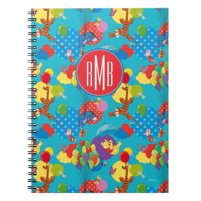 Winnie the Pooh | Among the Balloons Pattern Notebook (Front)