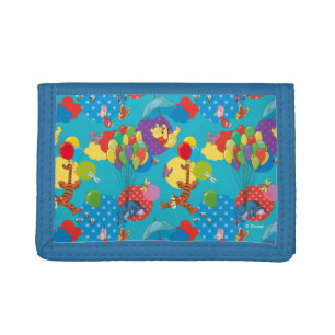 Winnie the Pooh Among the Balloons Pattern Tri-fold Wallet