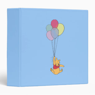 Winnie the Pooh and Balloons 3 Ring Binder