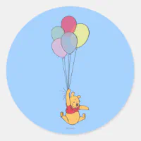 Classic Winnie the Pooh Illustrated Sticker, Zazzle