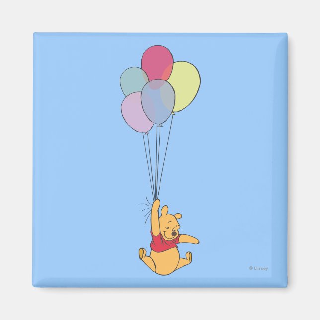 Winnie the Pooh and Balloons Magnet (Front)