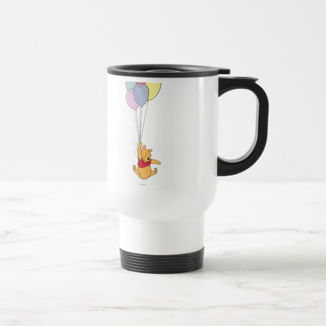 Winnie the Pooh and Balloons Travel Mug (Right)
