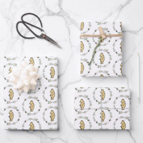 Winnie the Pooh and Bees Baby Shower Gift Wrap Set