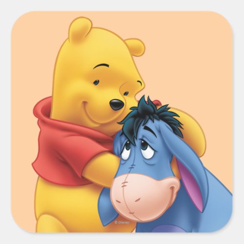 Winnie the Pooh and Eeyore Square Sticker