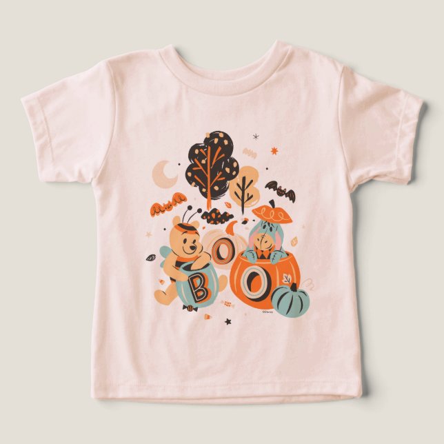 Winnie the Pooh and Eeyore's Halloween Boo! Toddler T-shirt (Design Front)