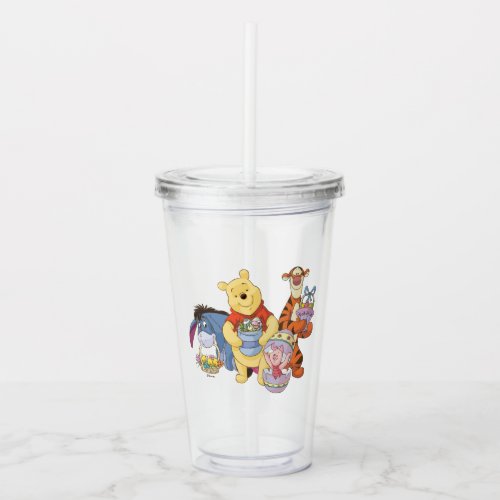 Winnie the Pooh and Friends  Easter Graphic Acrylic Tumbler