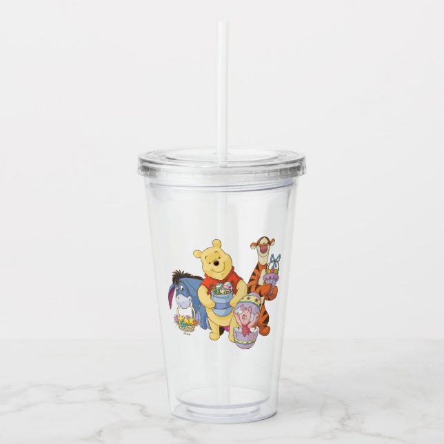 Winnie the Pooh and Friends | Easter Graphic Acrylic Tumbler (Front)