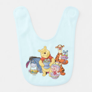 Winnie the Pooh and Friends   Easter Graphic Baby Bib
